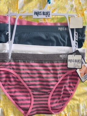 🌴Paris Blues Women’s Seamless Hipsters Panties 4 Pack Size  Large